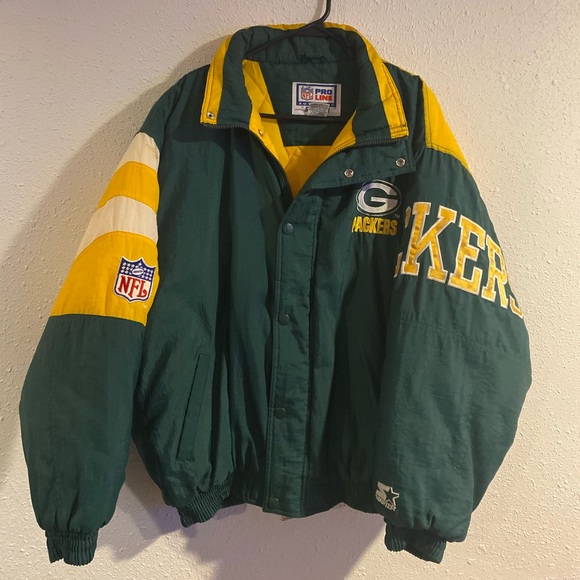Vintage Starter Green Bay Packers jacket Signed by 4 Players - Picture 2 of 6
